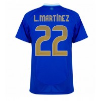 Camisa de time de futebol Argentina Lautaro Martinez #22 Replicas 2º Equipamento Copa America 2024 Manga Curta